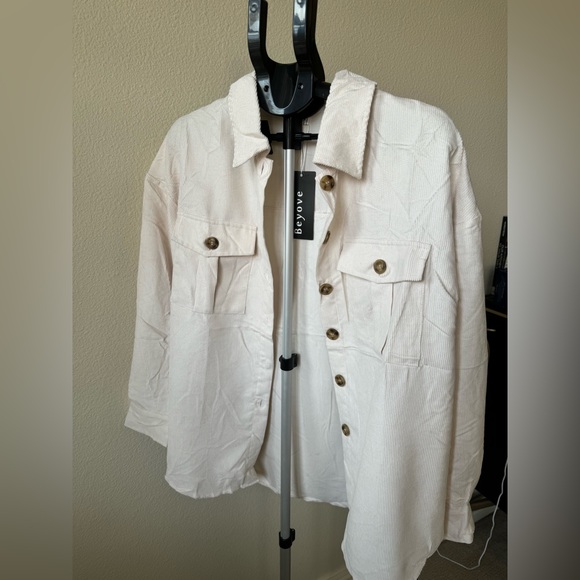 Jackets & Blazers - Beyove Womens long Sleeve Button down Shacket